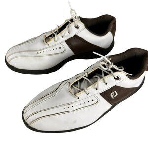 FootJoy GreenJoys White and Brown Golf Shoes Size 9‎
